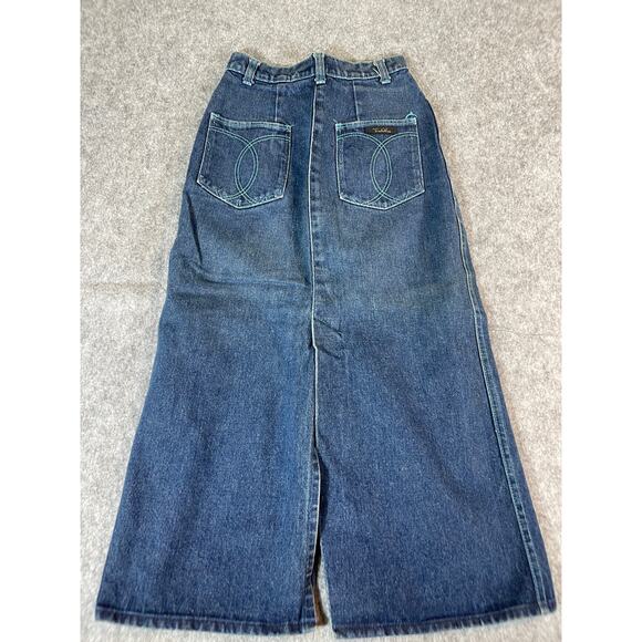 Vintage Y2K Emilio Pucci Baggy Wide Leg Denim Skirt Womens 24x32 Skater Hip Hop - Picture 2 of 14